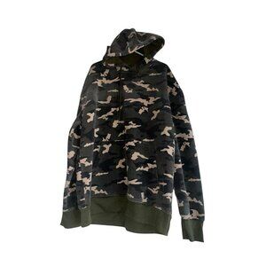 Noiz Mens Camouflage Hoodie Pullover Sz 2XL Green Hip Hip Skater